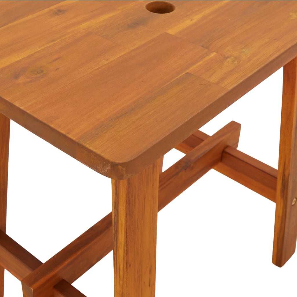 Kruk 45X29X45 Cm Rechthoekig Massief Acaciahout