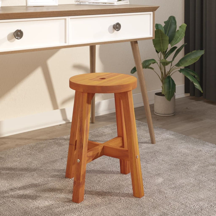 Kruk 38X38X45 Cm Rond Massief Acaciahout Bruin