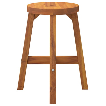 Kruk 38X38X45 Cm Rond Massief Acaciahout Bruin