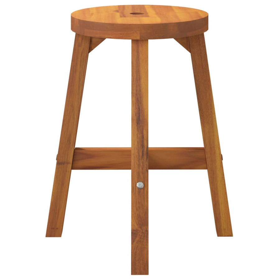 Kruk 38X38X45 Cm Rond Massief Acaciahout Bruin