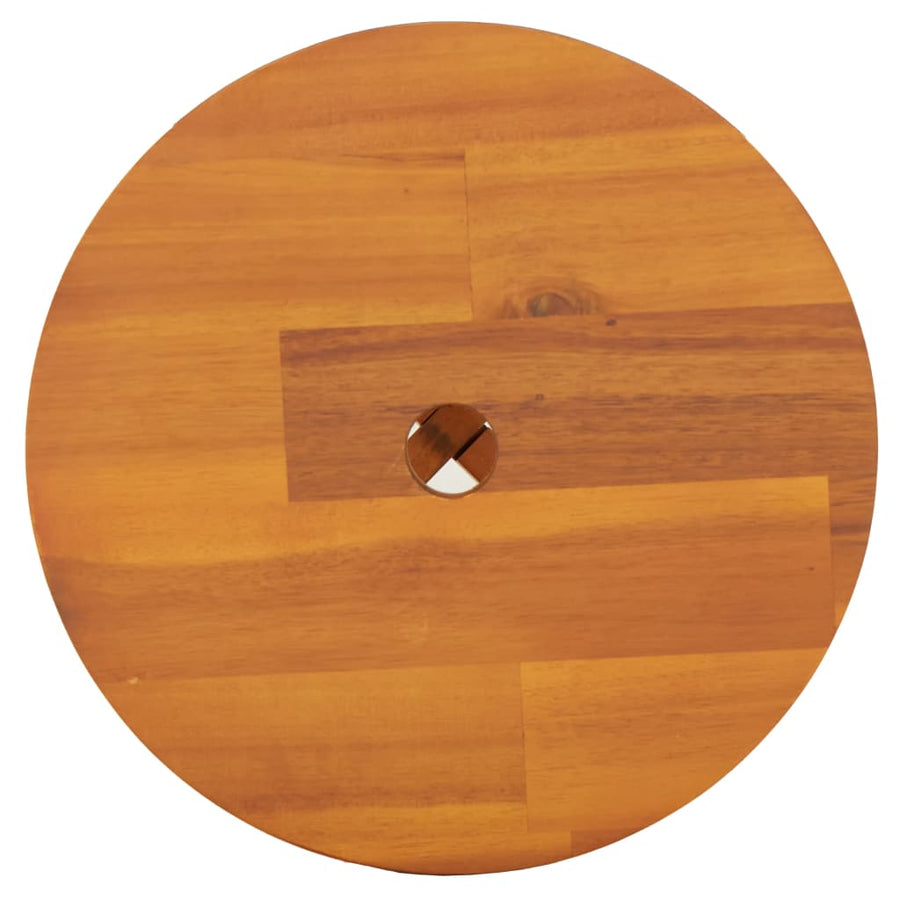 Kruk 38X38X45 Cm Rond Massief Acaciahout Bruin