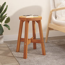 Kruk 38X38X45 Cm Rond Massief Acaciahout Bruin