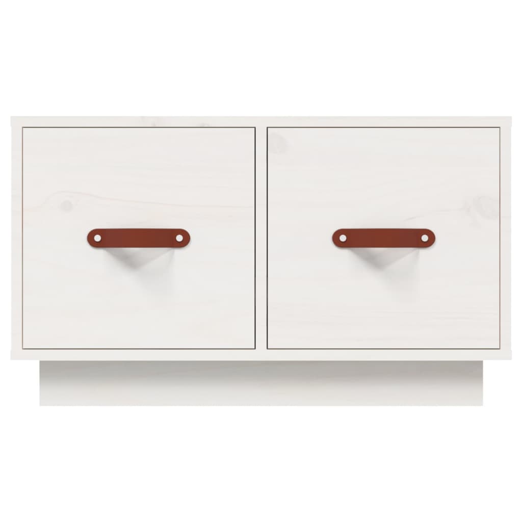 Salontafel 60X53X35 Cm Massief Grenenhout Wit
