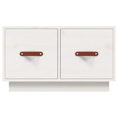 Salontafel 60X53X35 Cm Massief Grenenhout Wit