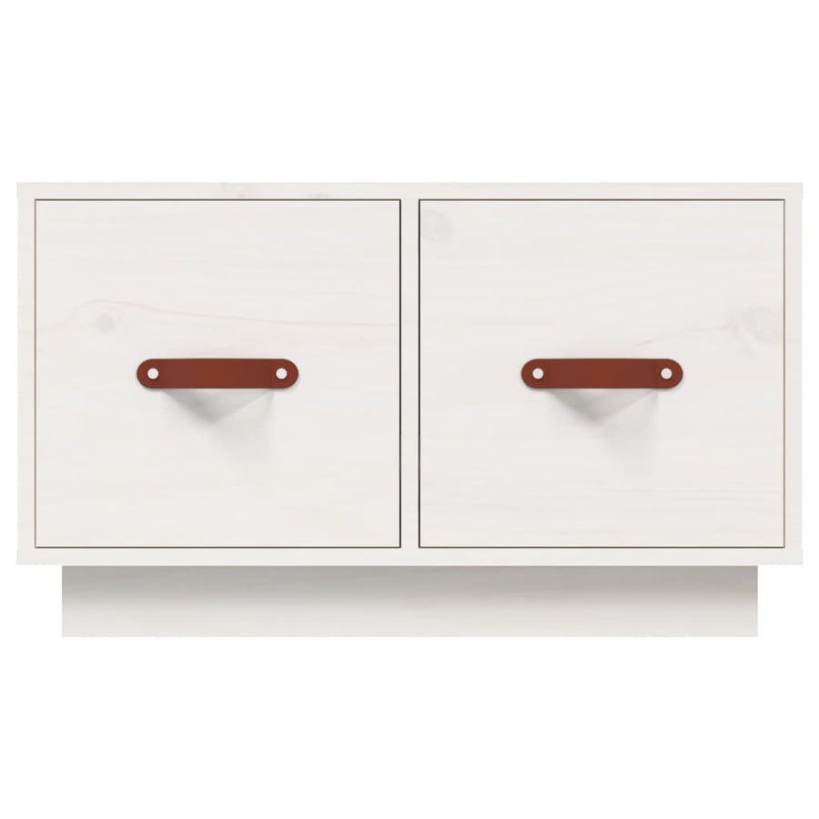 Salontafel 60X53X35 Cm Massief Grenenhout Wit
