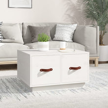 Salontafel 60X53X35 Cm Massief Grenenhout Wit