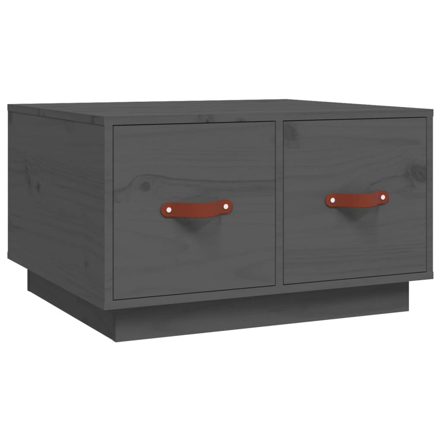 Salontafel 60X53X35 Cm Massief Grenenhout Grijs