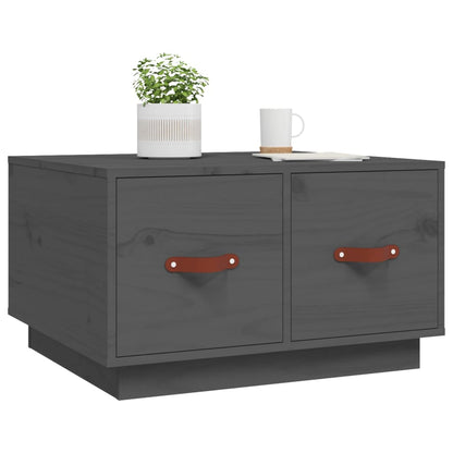 Salontafel 60X53X35 Cm Massief Grenenhout Grijs