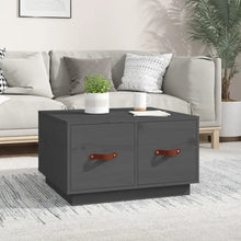 Salontafel 60X53X35 Cm Massief Grenenhout Grijs