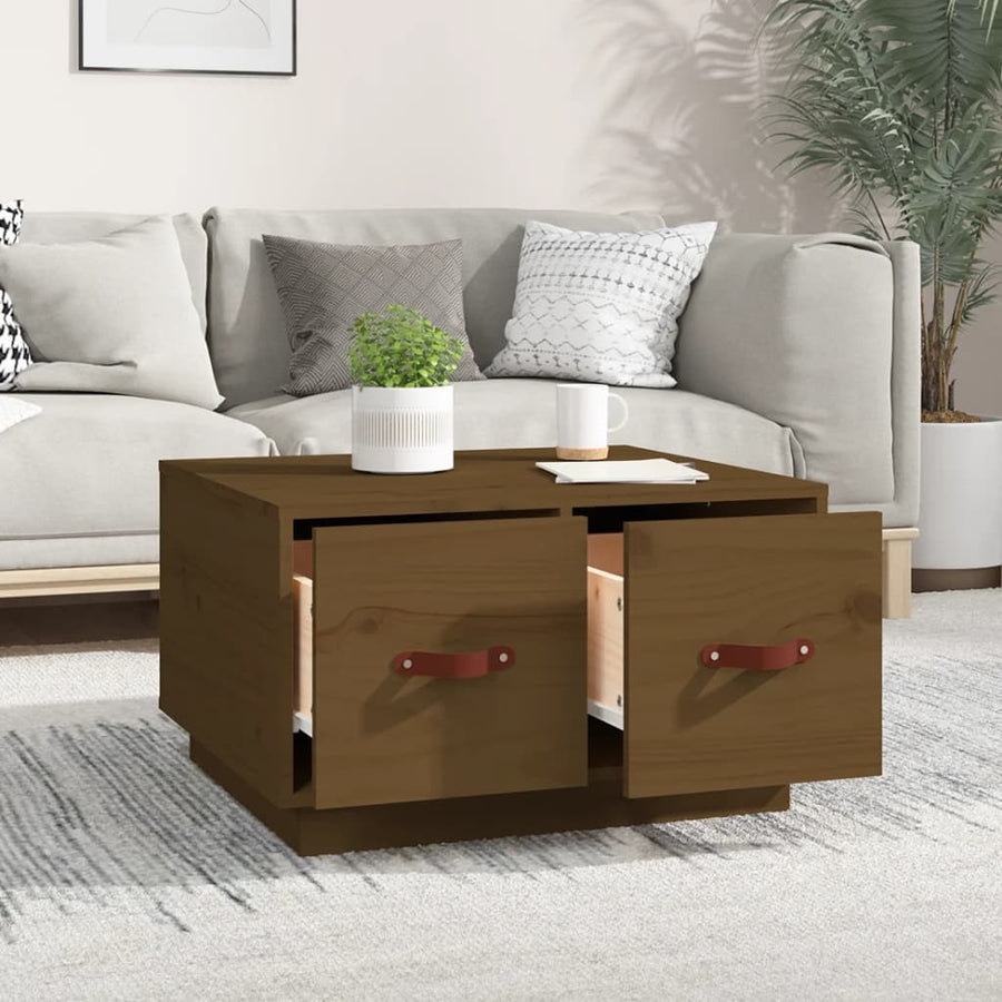 Salontafel 60X53X35 Cm Massief Grenenhout Honingbruin