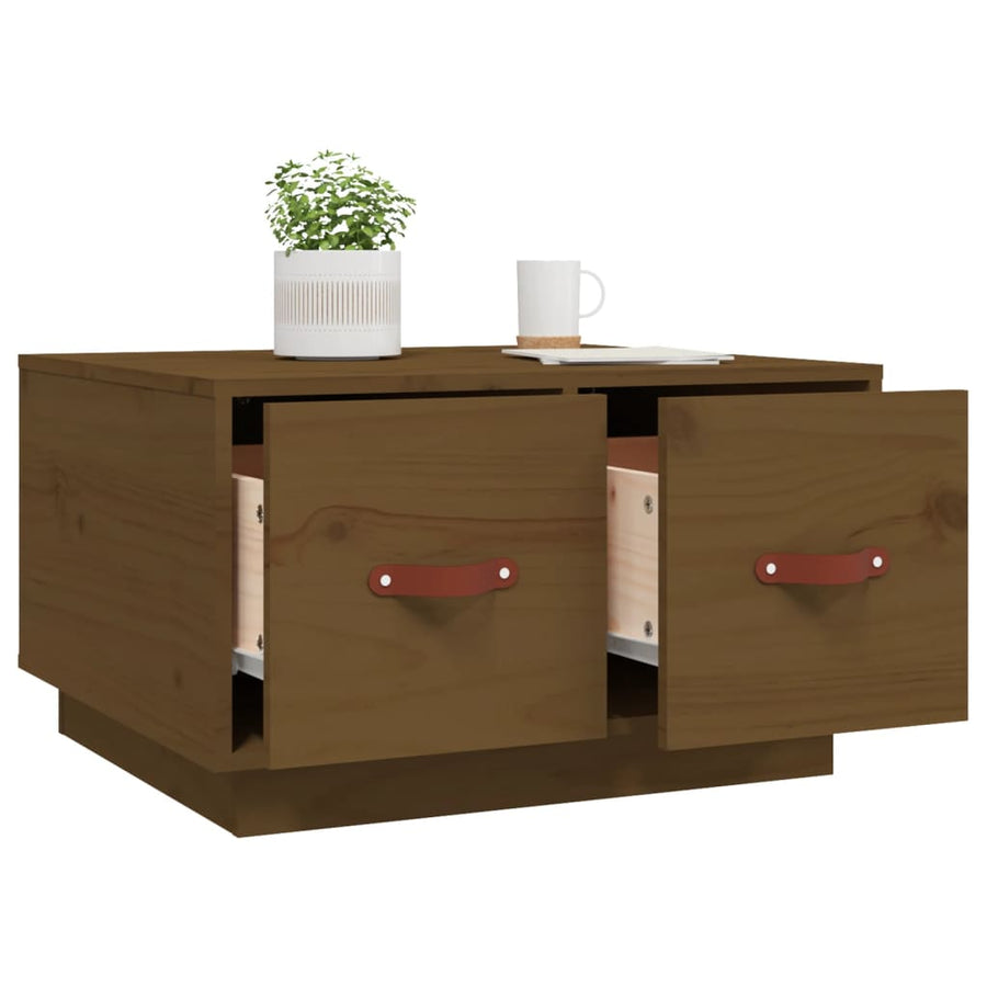 Salontafel 60X53X35 Cm Massief Grenenhout Honingbruin