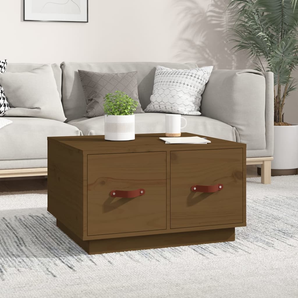 Salontafel 60X53X35 Cm Massief Grenenhout Honingbruin
