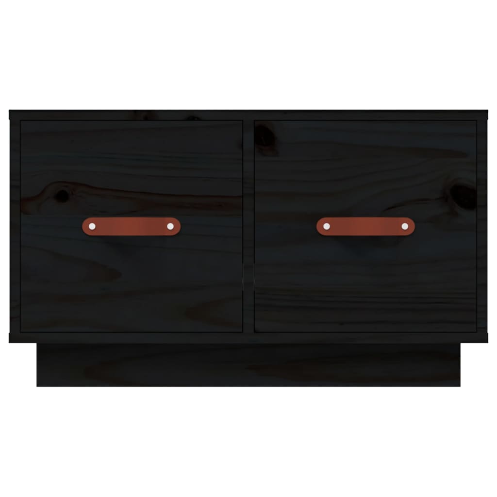 Salontafel 60X53X35 Cm Massief Grenenhout Zwart