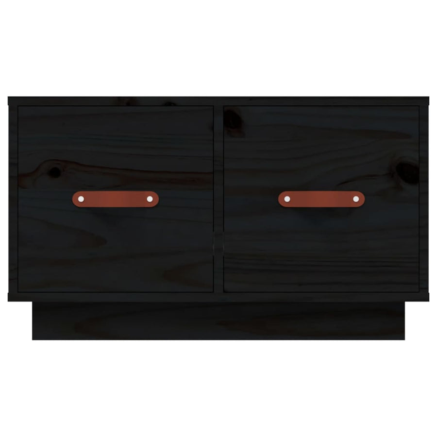 Salontafel 60X53X35 Cm Massief Grenenhout Zwart