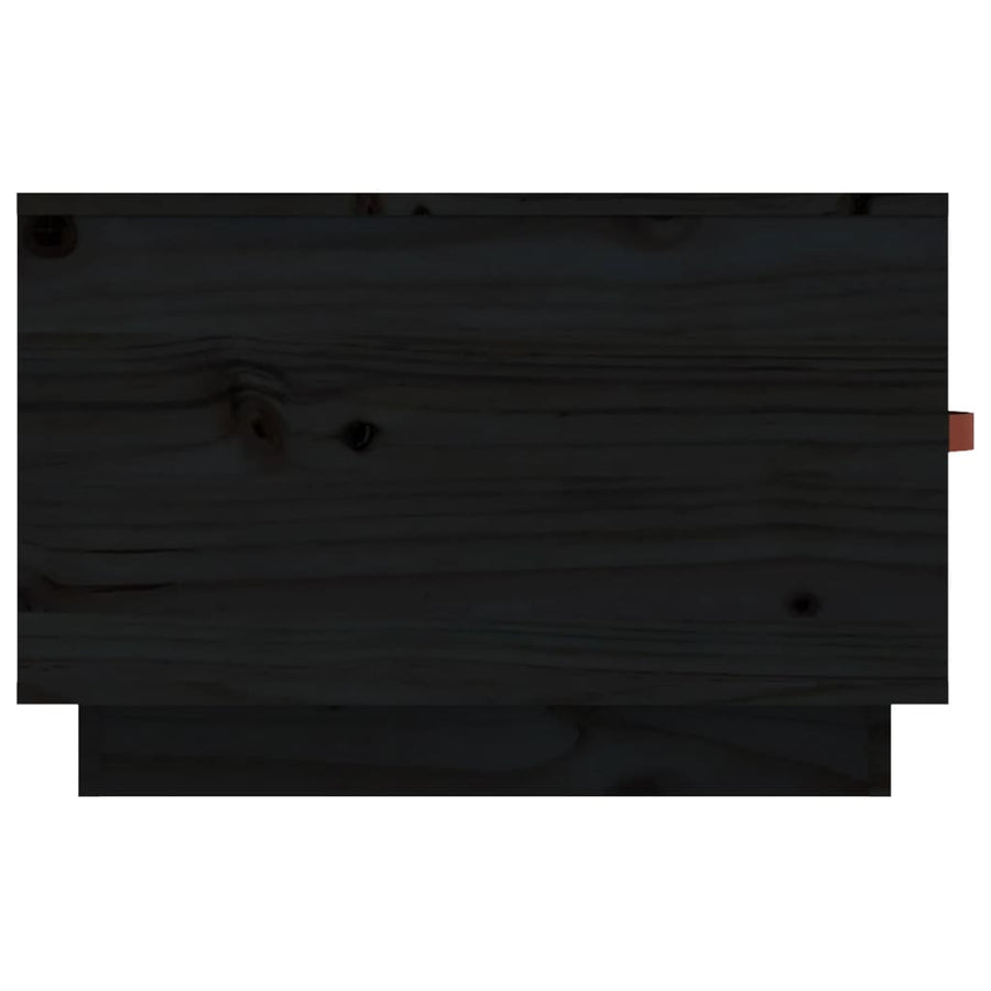 Salontafel 60X53X35 Cm Massief Grenenhout Zwart