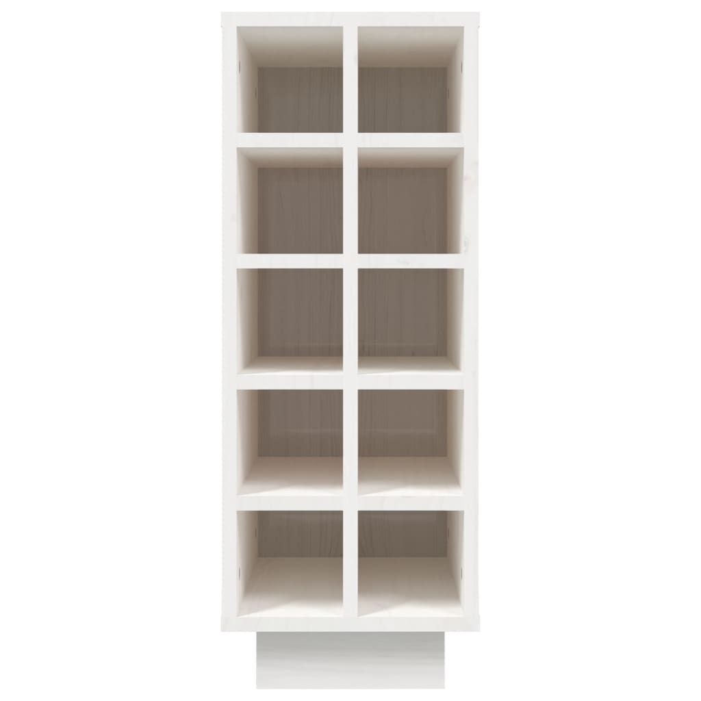 Wijnkast 23X34X61 Cm Massief Grenenhout Wit