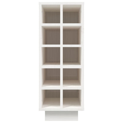 Wijnkast 23X34X61 Cm Massief Grenenhout Wit