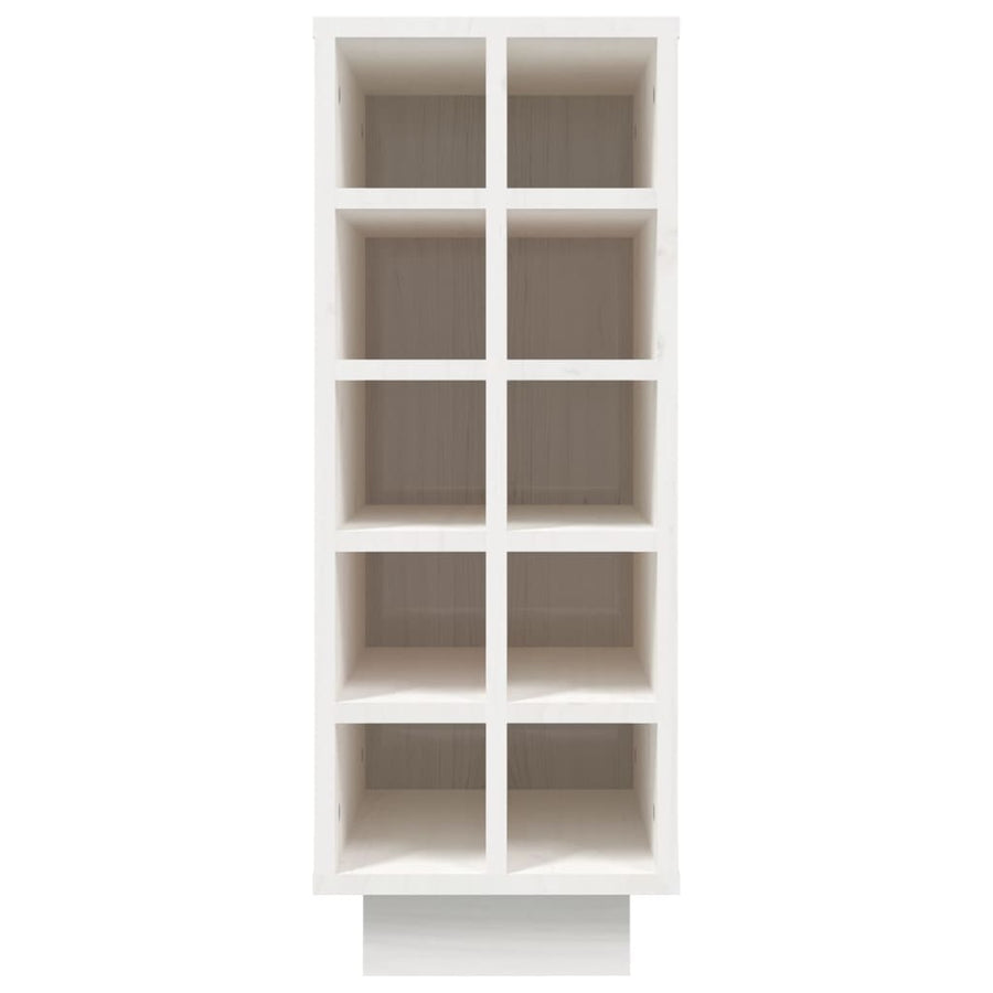Wijnkast 23X34X61 Cm Massief Grenenhout Wit