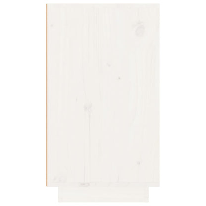 Wijnkast 23X34X61 Cm Massief Grenenhout Wit