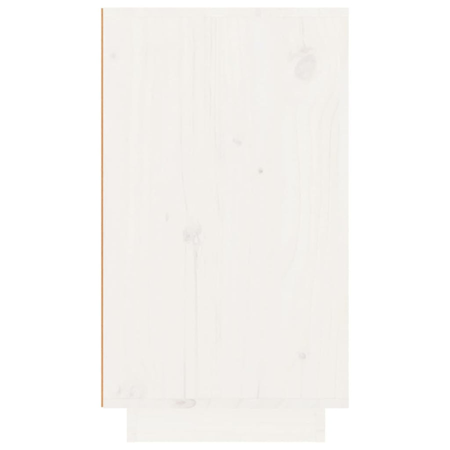 Wijnkast 23X34X61 Cm Massief Grenenhout Wit