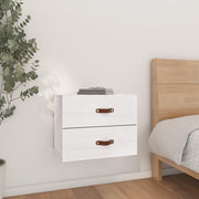 Bedside cabinet wall-mounted 50x36x40 cm white