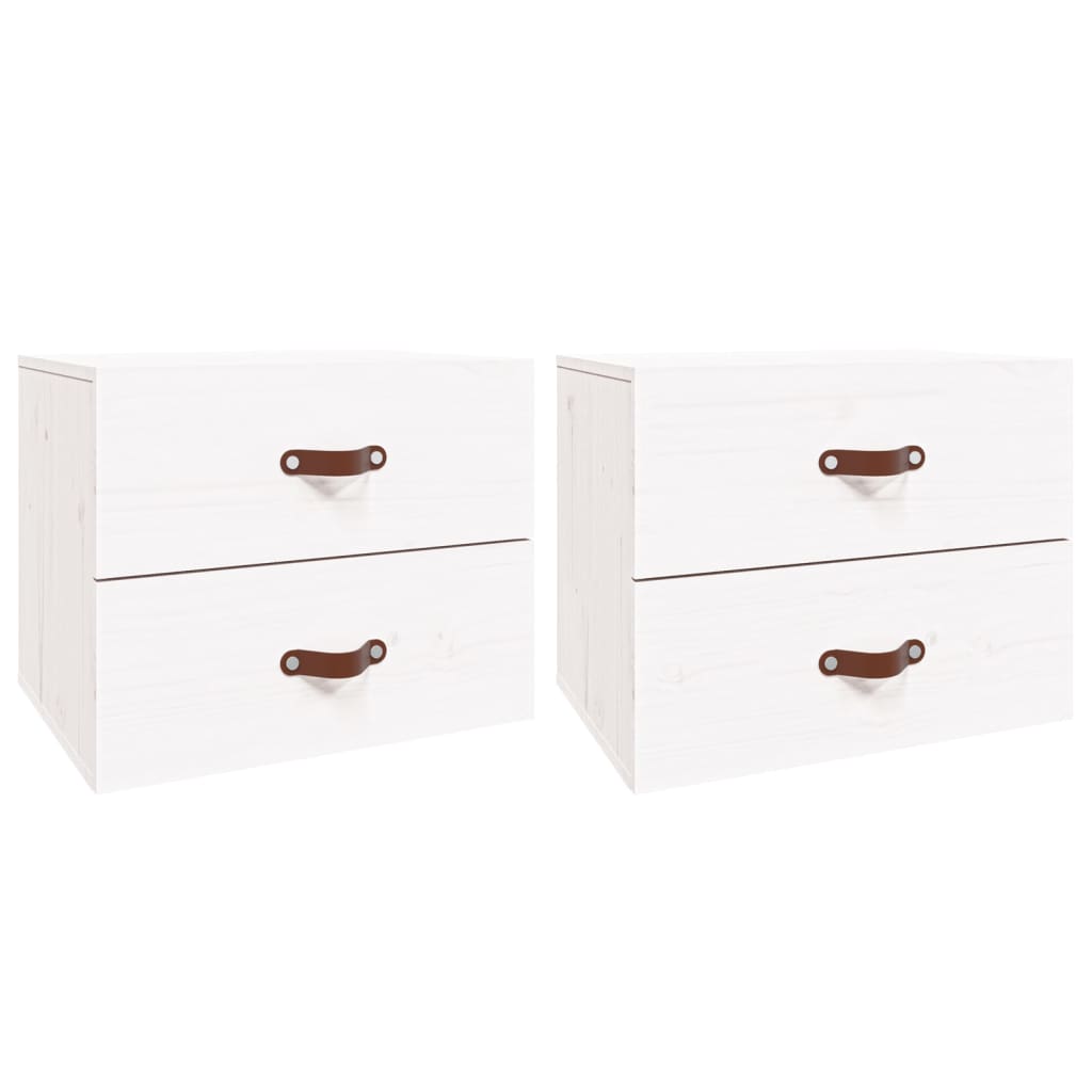 Nachtkastjes 2 St Wandgemonteerd 50X36X40 Cm Wit