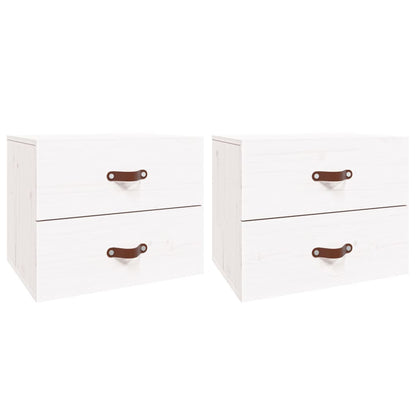 Nachtkastjes 2 St Wandgemonteerd 50X36X40 Cm Wit