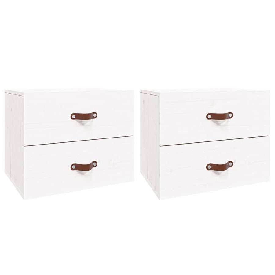 Nachtkastjes 2 St Wandgemonteerd 50X36X40 Cm Wit