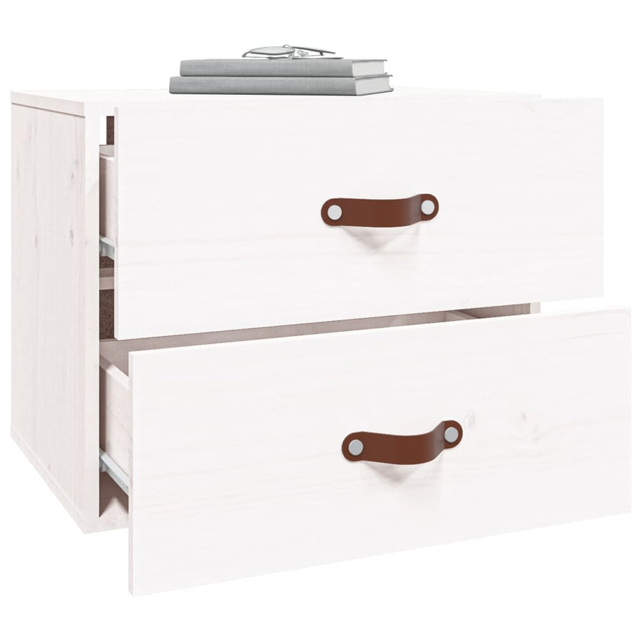 Nachtkastjes 2 St Wandgemonteerd 50X36X40 Cm Wit