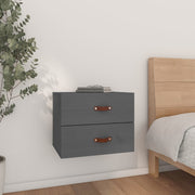 Bedside table wall-mounted 50x36x40 cm grey