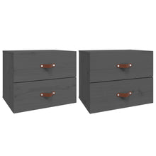 Nachtkastjes 2 St Wandgemonteerd 50X36X40 Cm Grijs