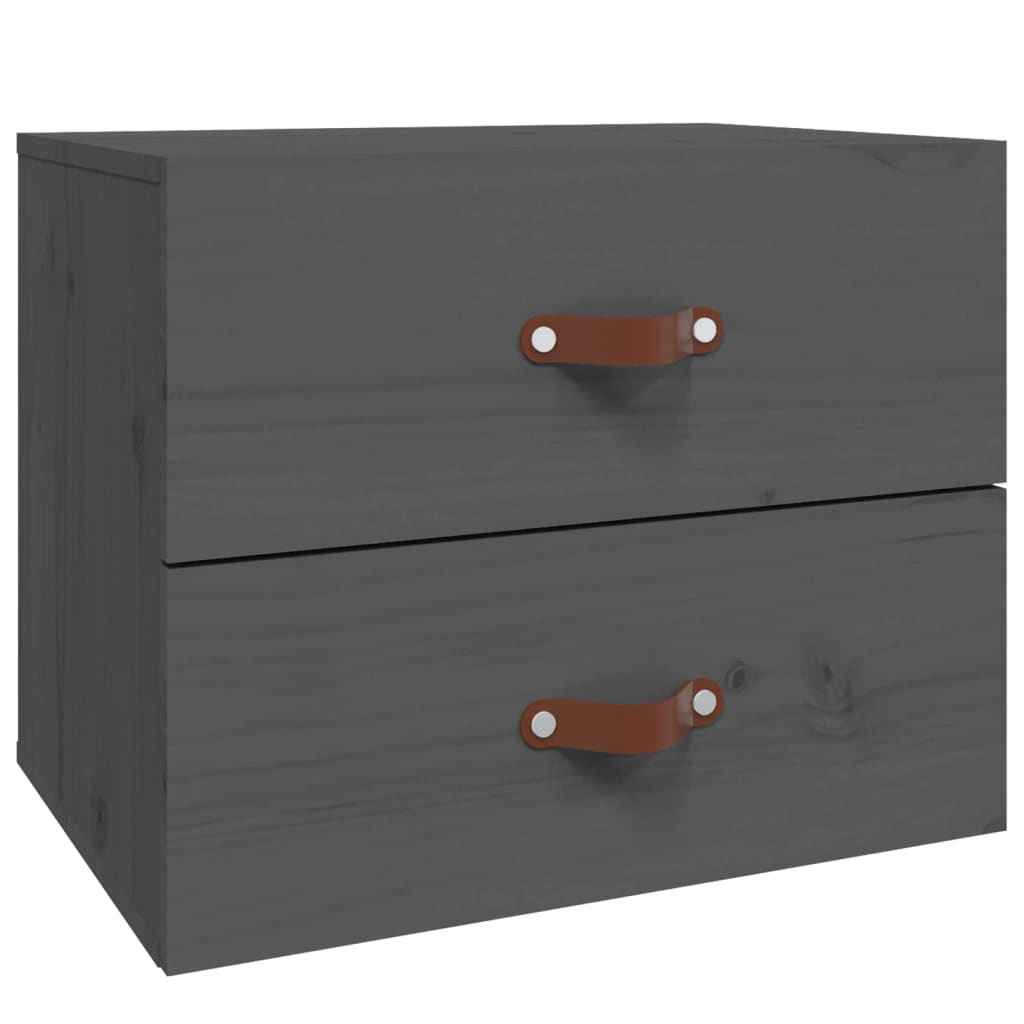 Nachtkastjes 2 St Wandgemonteerd 50X36X40 Cm Grijs