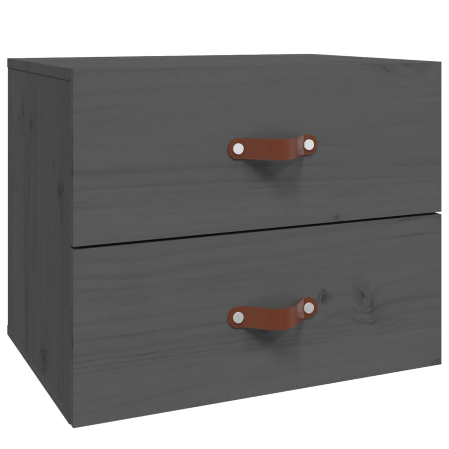Nachtkastjes 2 St Wandgemonteerd 50X36X40 Cm Grijs