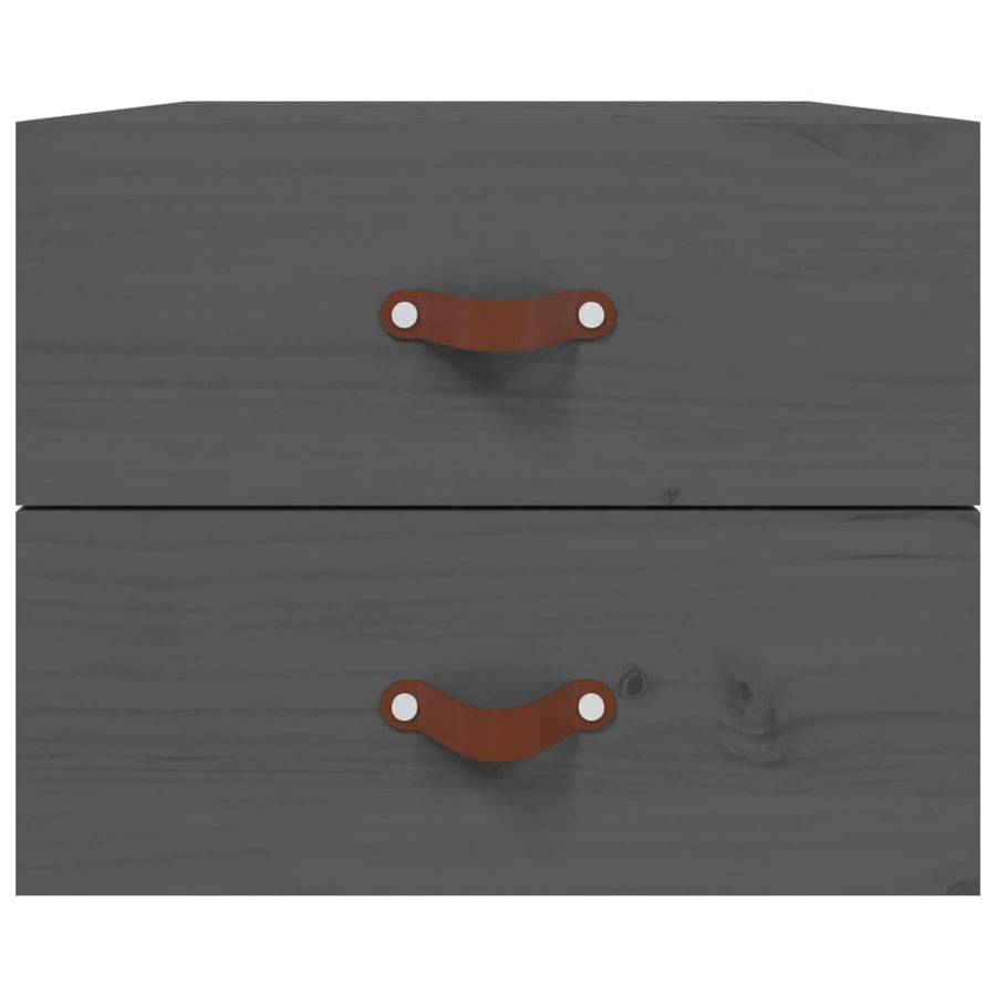 Nachtkastjes 2 St Wandgemonteerd 50X36X40 Cm Grijs