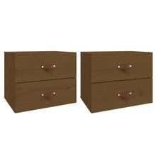 Nachtkastjes 2 St Wandgemonteerd 50X36X40 Cm Honingbruin