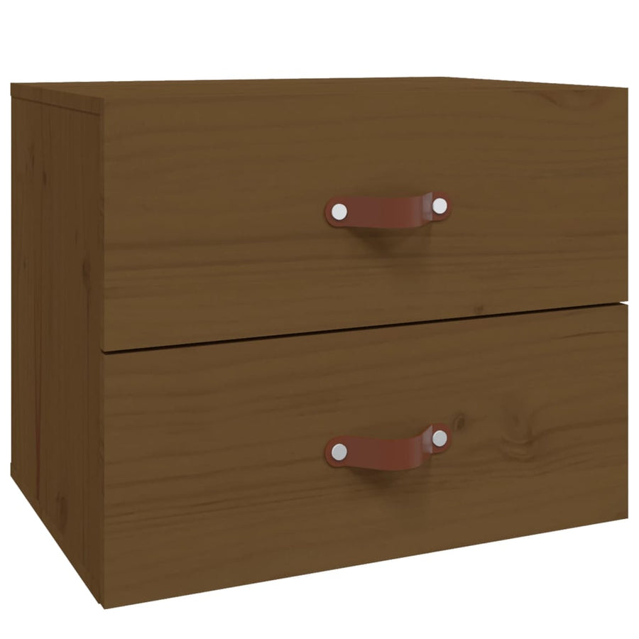 Nachtkastjes 2 St Wandgemonteerd 50X36X40 Cm Honingbruin