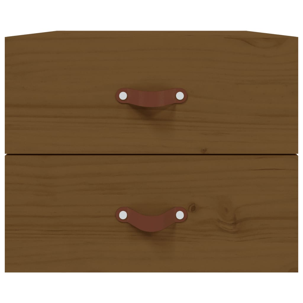 Nachtkastjes 2 St Wandgemonteerd 50X36X40 Cm Honingbruin