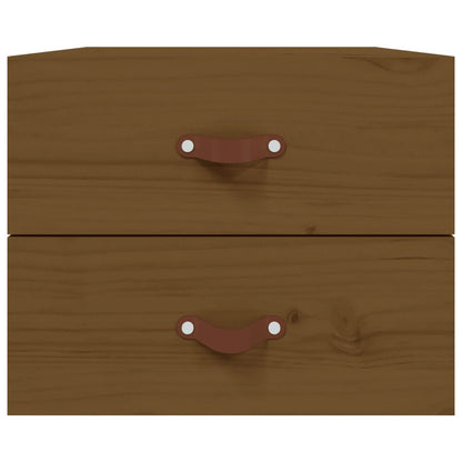 Nachtkastjes 2 St Wandgemonteerd 50X36X40 Cm Honingbruin