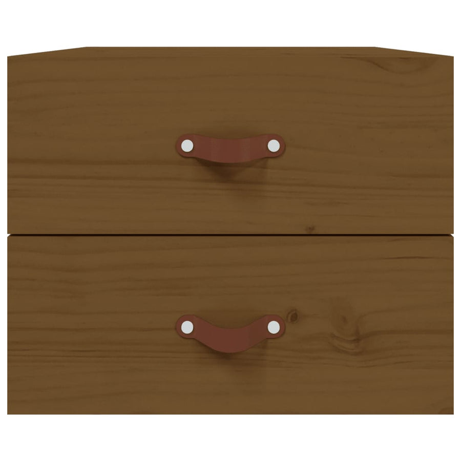Nachtkastjes 2 St Wandgemonteerd 50X36X40 Cm Honingbruin