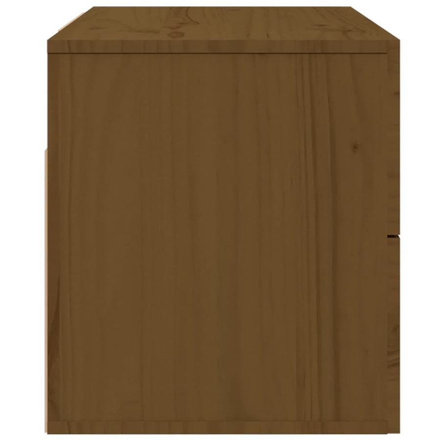 Nachtkastjes 2 St Wandgemonteerd 50X36X40 Cm Honingbruin