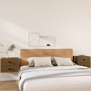 Nightstands 2 pcs wall-mounted 50x36x40 cm honey brown