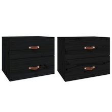 Nachtkastjes 2 St Wandgemonteerd 50X36X40 Cm Zwart