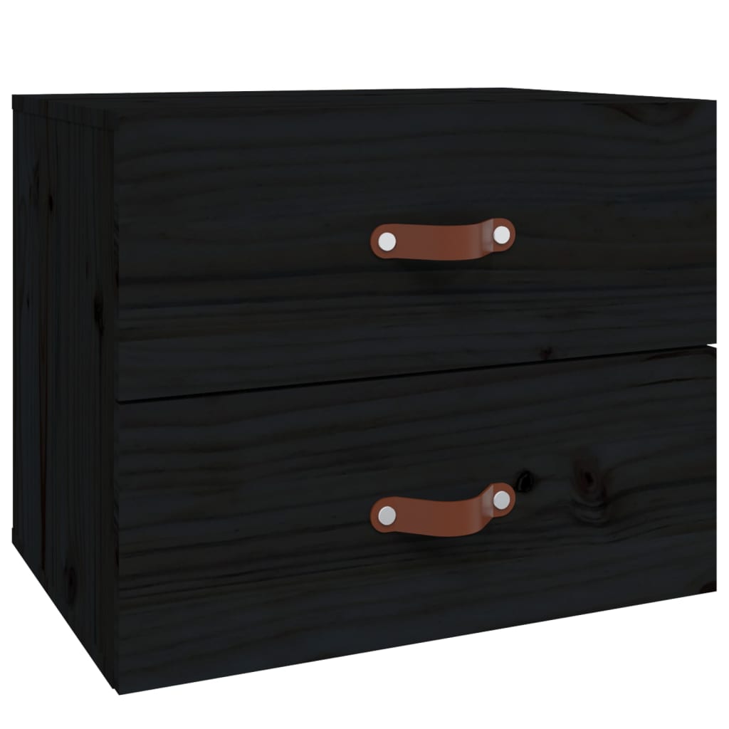 Nachtkastjes 2 St Wandgemonteerd 50X36X40 Cm Zwart