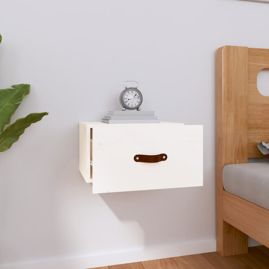 Nachtkastje Wandgemonteerd 40X29,5X22 Cm Wit