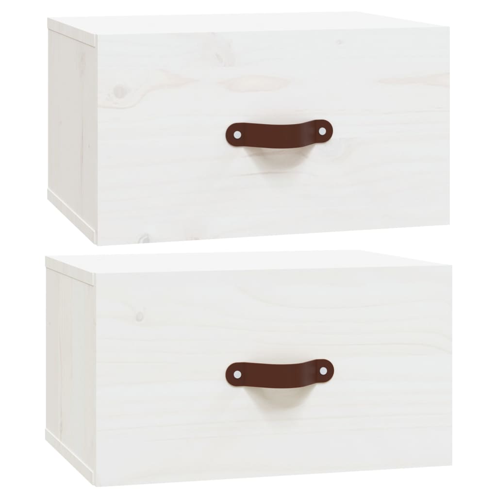 Nachtkastjes 2 St Wandgemonteerd 40X29,5X22 Cm Wit