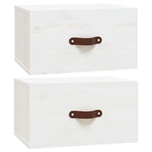Nachtkastjes 2 St Wandgemonteerd 40X29,5X22 Cm Wit