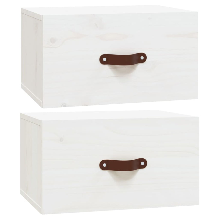 Nachtkastjes 2 St Wandgemonteerd 40X29,5X22 Cm Wit