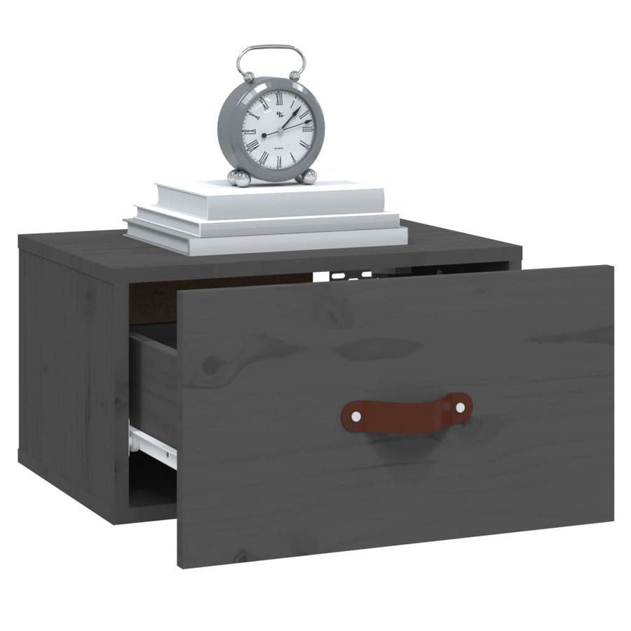Nachtkastjes 2 St Wandgemonteerd 40X29,5X22 Cm Grijs