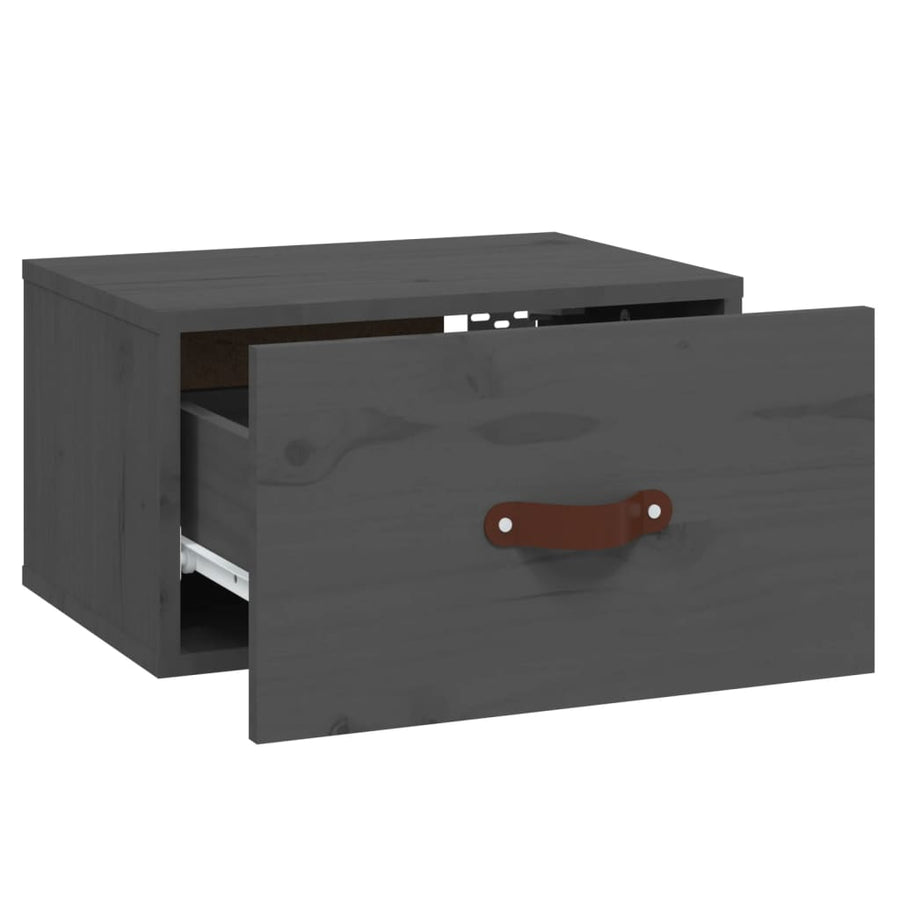 Nachtkastjes 2 St Wandgemonteerd 40X29,5X22 Cm Grijs