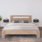 Nachtkastje wandgemonteerd massief grenenhout grijs 40x29,5x22 cm 2 stuks